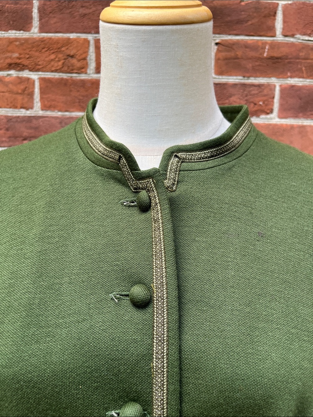 Women's Vintage German Olive Green A-Line Skirt with Matching Jacket - Picture 4 of 8